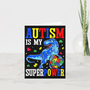 Autisme is mijn Superpower Autism Awareness Dinosa Kaart