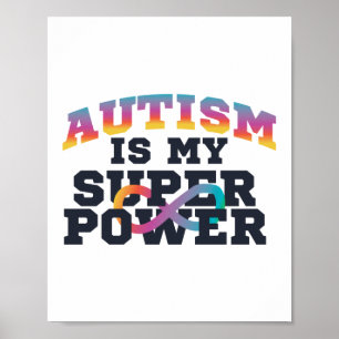 Autisme is mijn Superpower-bewustzijn Poster