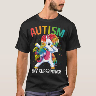 Autisme is mijn Superpower Dabbing Unicorn T-shirt