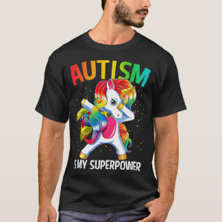 Autisme is mijn Superpower Dabbing Unicorn T-shirt