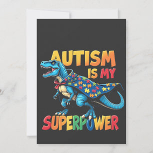 Autisme is mijn Superpower Dinosaur Autisme Awaren Kaart