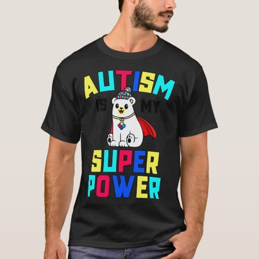 Autisme is mijn Superpower Kinder Bewustmakingsmac T-shirt (Voorkant)