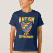 Autisme is mijn Superpower puzzelstukjes T-shirt (Voorkant)