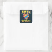 Autisme is mijn Superpower Puzzles Shield Vierkante Sticker (Tas)