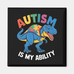 Autisme is mijn vermogen om dinosaurus-inclusieart magneet