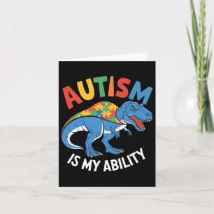 Autisme is mijn vermogen om een dinosauruspuzzel t kaart