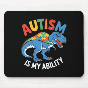 Autisme is mijn vermogen om een dinosauruspuzzel t muismat