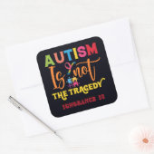 Autisme is niet de tragedie - bewustzijn Stickers (Envelop)
