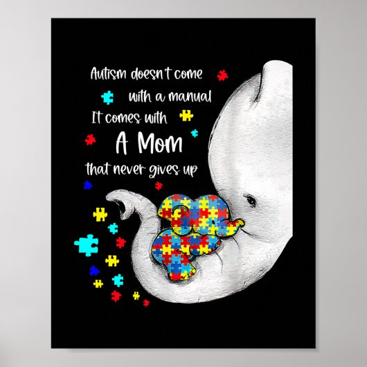 Autisme is niet voorzien van een handleiding met e poster (Voorkant)