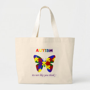 Autisme is niet zoals je denkt grote tote bag