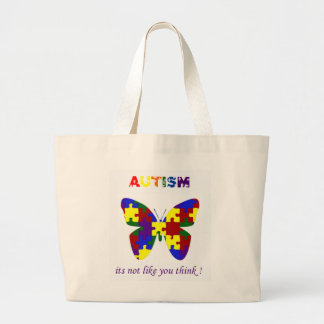 Autisme is niet zoals je denkt grote tote bag
