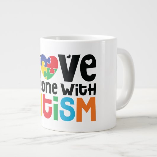 Autisme Jumbo Mug (Devant droit)