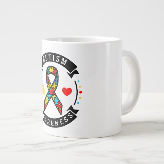Autisme Jumbo Mug (Devant droit)