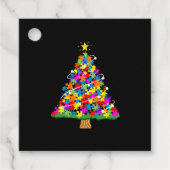 Autisme-kerstboom Bedankjes Labels (Voorkant)