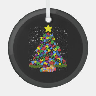 Autisme - kerstboom glas ornament