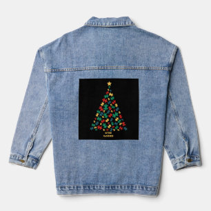 Autisme kerstboom xmas autisme denim jacket
