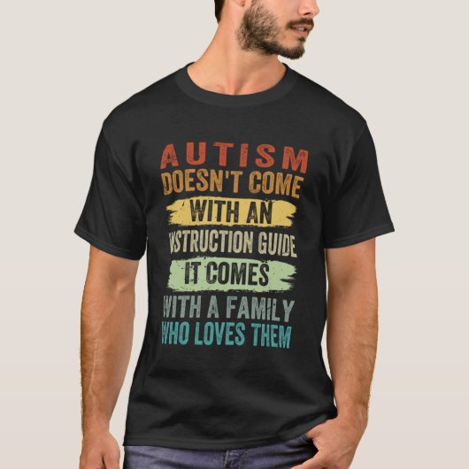Autisme komt niet met een handleiding weg t-shirt (Voorkant)