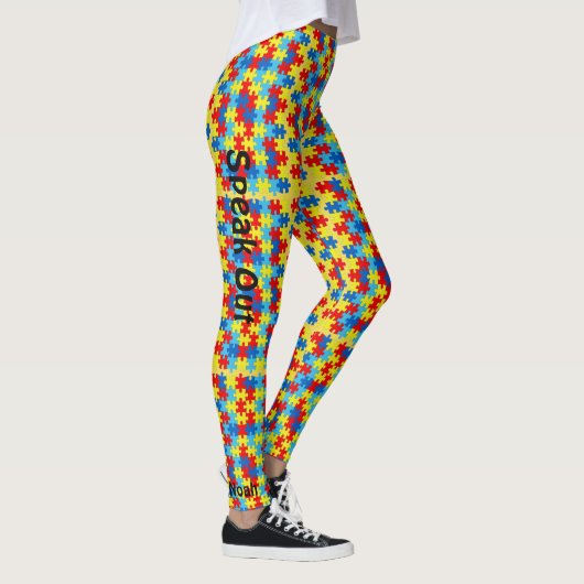 Autisme Leggings Puzzle Yoga exercice Pantalon (Droite)