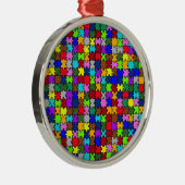 Autisme legpuzzel metalen ornament (Rechts)