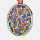 Autisme legpuzzel metalen ornament (Links)