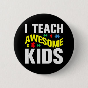 Autisme leraar I Leer Geweldige Kinderen Ronde Button 5,7 Cm