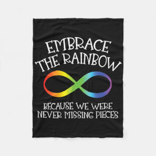 Autisme maakt de oneindigheid van de regenboog teg fleece deken