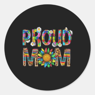 Autisme maand Wereld Autisme Bewustzijnsdag 2025 1 Ronde Sticker