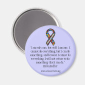 Autisme magneet met Helen Keller Gezegde (Voorkant / Achterkant)