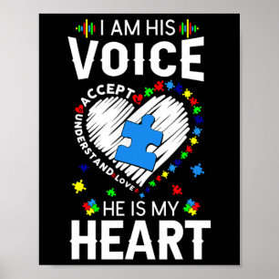 Autisme Mam Ik ben zijn stem. Hij is mijn hart Poster