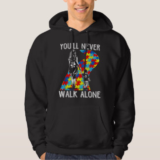 Autisme mam Je zal nooit alleen autis steunen Hoodie