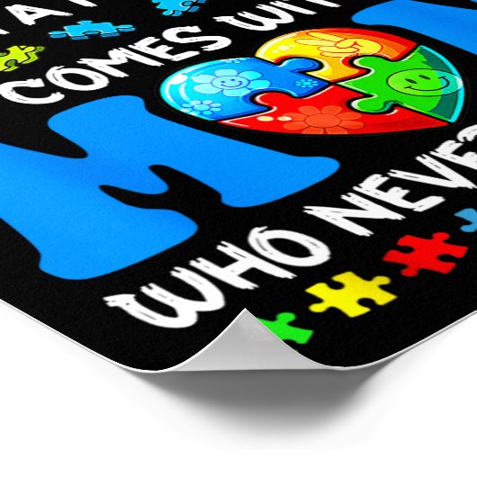 Autisme mam komt niet met een handboek vrouwensaut poster (Hoek)