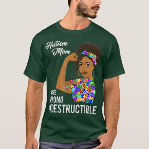 Autisme mam onverwoestbaar Autistic Puzzle Ribbon T-shirt