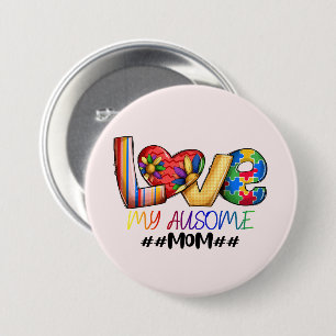 Autisme Mam Ronde Button 7,6 Cm