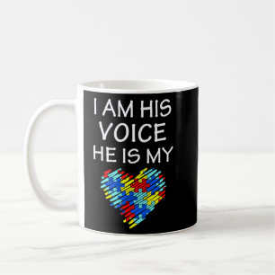 Autisme Mam Shirt Ik ben zijn stem Quote Awareness Koffiemok