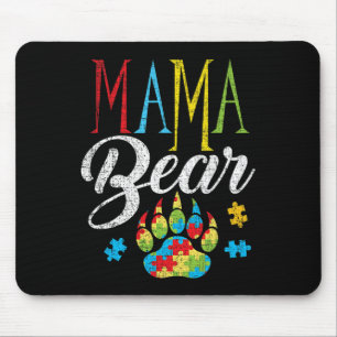 Autisme Mama Beer Puzzelstuk Kind Grunge Autistisc Muismat