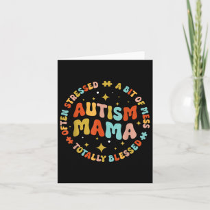Autisme Mama Groovy Autisme Bewustzijn Inspirerend Kaart