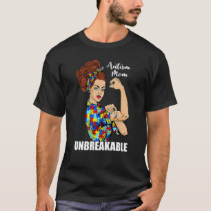 Autisme mama onbreekbaar Rosie De Riveter Sterke W T-shirt