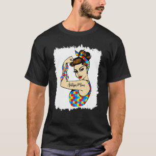 Autisme mama onbreekbaar Rosie De Riveter Sterke W T-shirt
