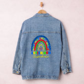 Autisme mama onbreekbare regenboogluipaard Kinder  Denim Jacket (Hangar)