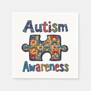Autisme mama Puzzel Stuk Coquette Bow Ribbon Autis Servet