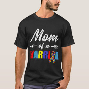 Autisme-Mama Van Een Krijger Autisme Mama Bewustz T-shirt