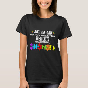 Autisme-Mannen Autisme Papa Echte Helden In Leven T-shirt