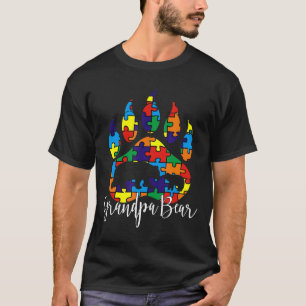 Autisme-Mannen Opa Beer Autisme Bewustzijn Grappig T-shirt
