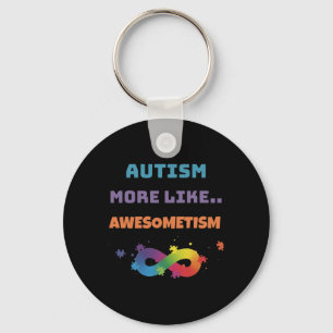 Autisme meer als awesometisme kleurrijk sleutelhanger