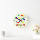Autisme middelgrote wandklok ronde klok (Huis)