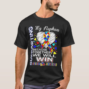 Autisme-Mijn neef steunen-Autisme bewustzijn T-shirt