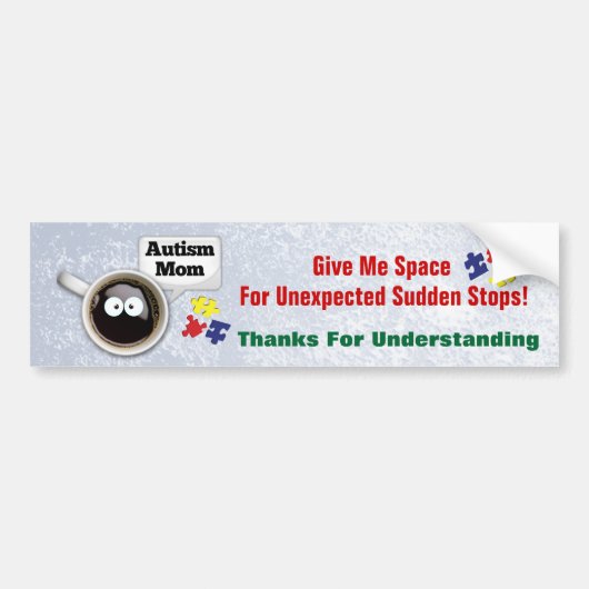 Autisme moeder Bumpersticker (Voorkant)