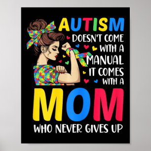 Autisme moeder komt niet met een handmatige autism poster