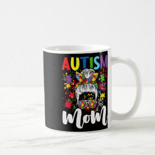 Autisme Moeder Leven Rommelige Knot Zonnebril Moed Koffiemok