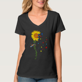 Autisme Moeder Leven Zonnebloem Autisme Awareness  T-shirt